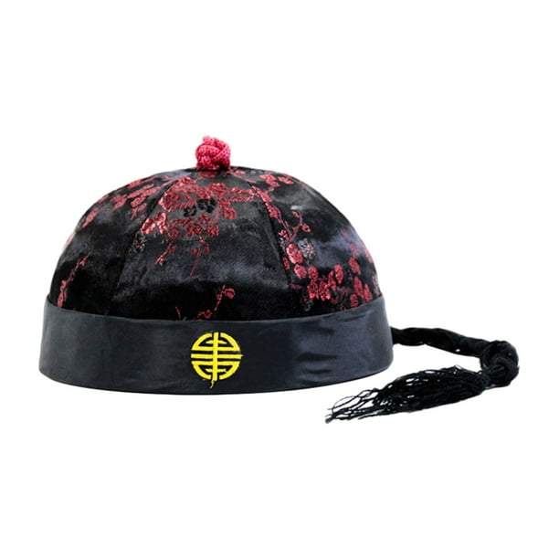 Sombrero Oriental chino, gorro de disfraz para fiesta, sombrero asiático, sombrero de chino Qing para fiesta temática, regalo de año Nuevo
