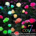 thumbnail image 2 of 10 LED 7-Color Changing Solar Rose Flower Lights Garden Decorations Outdoor Waterproof Decorative Stake Lights for Patio Pathway Yard Lawn Decor(2 PCS Blue), 2 of 15
