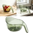 thumbnail image 2 of Multifunctional Rice Strainer With Handle Transparent Drain Colander Bowl For Rinsing Fruits Vegetables And Draining Pasta 9.1x6.3x3.5 Inch, 2 of 8