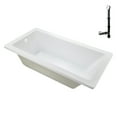 thumbnail image 5 of Streamline N-4060-703-WH 60 in. x 32 in. Acrylic Soaking Drop-In Bathtub in Glossy White, With External Drain in Glossy White, 5 of 12