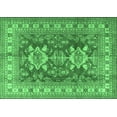 thumbnail image 1 of Ahgly Company Indoor Rectangle Geometric Emerald Green Traditional Area Rugs, 8' x 10', 1 of 4