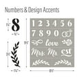 thumbnail image 2 of FolkArt Reusable Adhesive Letter & Number Stencil Set, 8.5" x 9.5", Script Font, 3 Pieces, 2 of 9