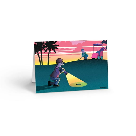 Stonehouse Collection | Funny Night Golfing Note Card | Humorous Golfing Note Cards |10 Boxed Golfing Cards & Envelopes - USA Made