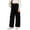 Black, variant on YunPes Girls Baggy Cargo Pants Multi Pocket Elastic Waist Wide Leg Pants Spring Fall Outdoor Casual Hiking Pants Kids Preppy Wear
