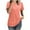 #Orange, variant on DPTALR George Women's Pleated Crew Neck Short Sleeve Loose Fit Lightweight Casual Summer Fashion T-Shirts,Blue,Size S