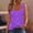 Purple, variant on BRGZLK Women's Tanks Tops Trendy Geometric Printed Sleeveless Top Loose Round Neck Suspender Top Black S