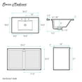 thumbnail image 2 of Classe 36 in. Brown Oak Wall Hung Bathroom Vanity With Black, 3-Hole Ceramic Sink Top, 2 of 6