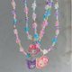 thumbnail image 4 of Nuevo collar de turmalina con cuentas de colores, collar de Coulomy con colgante de Hello Kitty con forma de ladrillo brillante, bonito perro canela para niños, 4 of 5