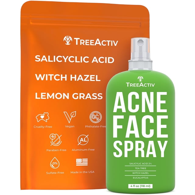 Spray facial TreeActiv para tratamiento del acné 120 ml con hamamelis