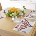 thumbnail image 4 of Ambesonne Fox Place Mats Set of 4, Patterned Animal, Standard Size, Dark Coral Green White, 4 of 6