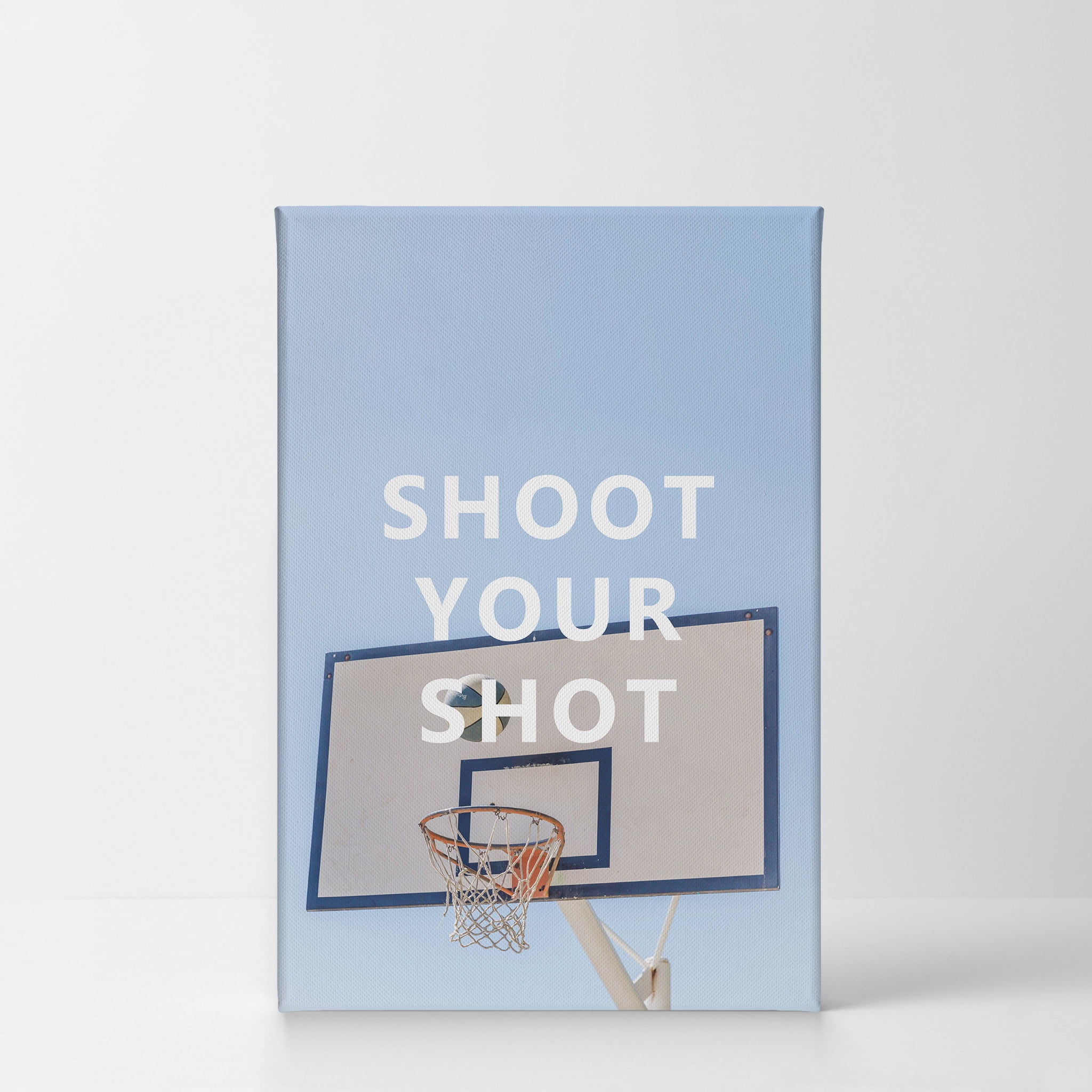 Smile Art Design Shoot Your Shot Quote Basketball Sport Motivational Canvas Wall Art Inspirational Wall Art Entrepreneur Quote Print Modern Office Living Room Decor Artwork Gift Ready To Hang 28x19 Walmart Com