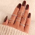thumbnail image 1 of FNIO Punk Simple Color plata geométrico ahueca hacia fuera el conjunto de anillos anchos de las mujeres anillos de dedo articulados Vintage joyería Tan Jianjun  unisex, 1 of 2