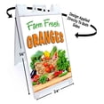 thumbnail image 2 of Farm Fresh Oranges (24" X 36") Standard A-Frame Signicade, Includes Decal Applied To Stand, 2 of 4