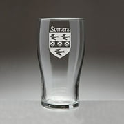 Somers Irish Coat of Arms Tavern Glasses - Set of 4 (Sand Etched)