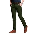 thumbnail image 1 of Pantalones a juego, ajustados, cónicos, elásticos, casuales para hombre, color verde militar, 1 of 5