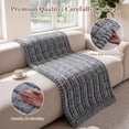thumbnail image 3 of Nalqet 27.6×59.06 inch Plush Sofa Slipcovers for 2 Cushion Couches – Washable Fuzzy Non Slip Furniture Protector Couch Cover for Pets and Dogs Cats, Dark Grey, 3 of 8