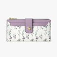 thumbnail image 1 of gcong Elegant Floral Slim Long Wallet For Women Minimalist Card Holder With Secure Zipper Pocket Compact Lightweight Purse, 1 of 3