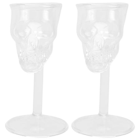 

BESTONZON 2pcs Creative Skull Modeling Goblets Unique Skull Goblet Glassware Wine Cups