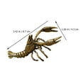 thumbnail image 2 of CATIEBYE Golden Brass Lobster Statue - Smooth Polished Decorative Home Ornament for Living Room and Office, 2 of 6