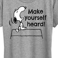 thumbnail image 3 of Peanuts - Make Yourself Heard - Women's Short Sleeve Graphic T-Shirt, 3 of 6