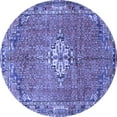 thumbnail image 1 of Ahgly Company Indoor Round Persian Blue Traditional Area Rugs, 6' Round, 1 of 4