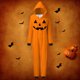 thumbnail image 1 of Family Halloween Pjs Matching Sets Halloween Print Long Sleeve Zippered One Piece Pajama Hooded Jumpsuit Winter Halloween Pjs Family Set, 1 of 4