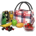 thumbnail image 3 of Honeii Heart Plaid Print Cooler Bag Insulated, Large Leakproof Soft Sided Portable Cooler Bag,Lunch Box Lunch Bag, 3 of 6