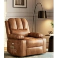thumbnail image 1 of Recliner Chair with Massage & Heat, Swivel Faux Leather Rocking Chair, 1 of 2