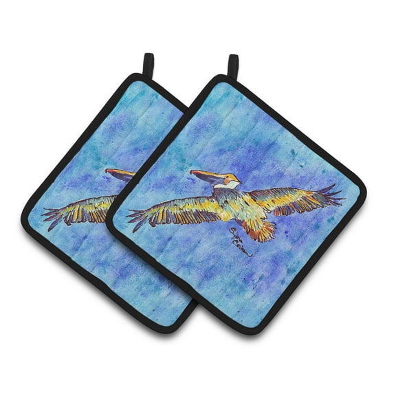 Carolines Treasures 8377PTHD Pelican Pair of Pot Holders , 7.5HX7.5W, multicolor