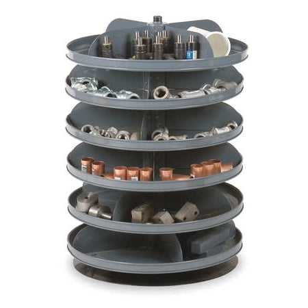 Rotabin Revolving Shelves - DURHAM 1106-95 Revolving Bin Unit, 17 In, 6 x 60 lb. Shelf