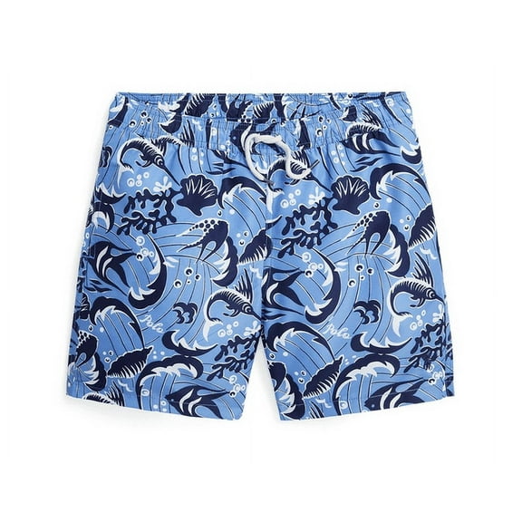 Polo Ralph Lauren Big Boys Traveler Drawstring Waistband Swim Trunk - Sunsea Reef