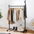 thumbnail image 2 of Amdohai HOME ORGANIZER Multifunctional Clothing Rack Steel Rod Hanging Clothes Rolling, 2 of 7