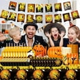 thumbnail image 4 of Halloween Party Supplies, Halloween Plates Napkins Party Decorations Tableware Set, Trick or Teart Disposable Dinnerware Witch Pumpkin Bat Ghost Halloween Table Decorations Serves 24 Guests, 4 of 5