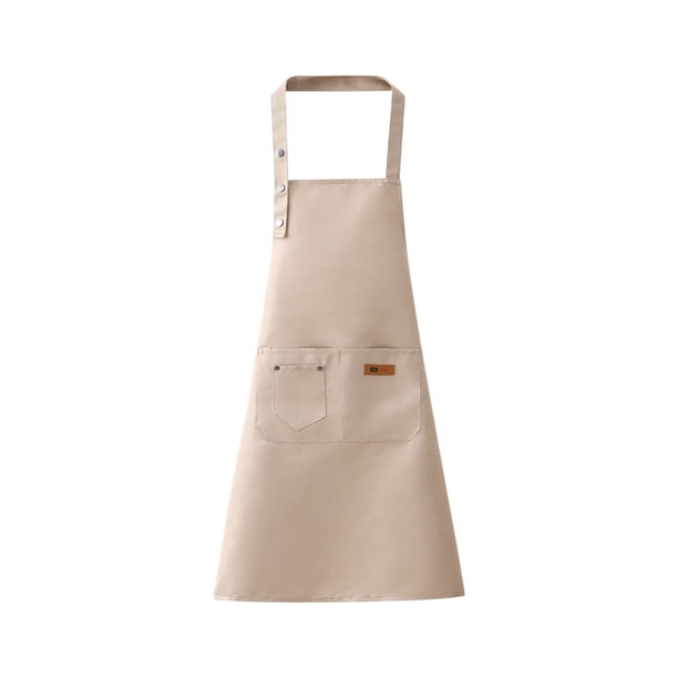 Yhmxh Utensilios de cocina Delantal largo de algodón, impermeable, resistente al aceite, para cocina, repostería, limpieza, con tirantes ajustables, unisex para adultos. Muebles para cocina