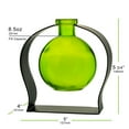 thumbnail image 4 of Couronne Company Ball Recycled Glass Vase and Arched Metal Stand, Aphrodite Bud Vase, Lime, 1 Piece, 4 of 6