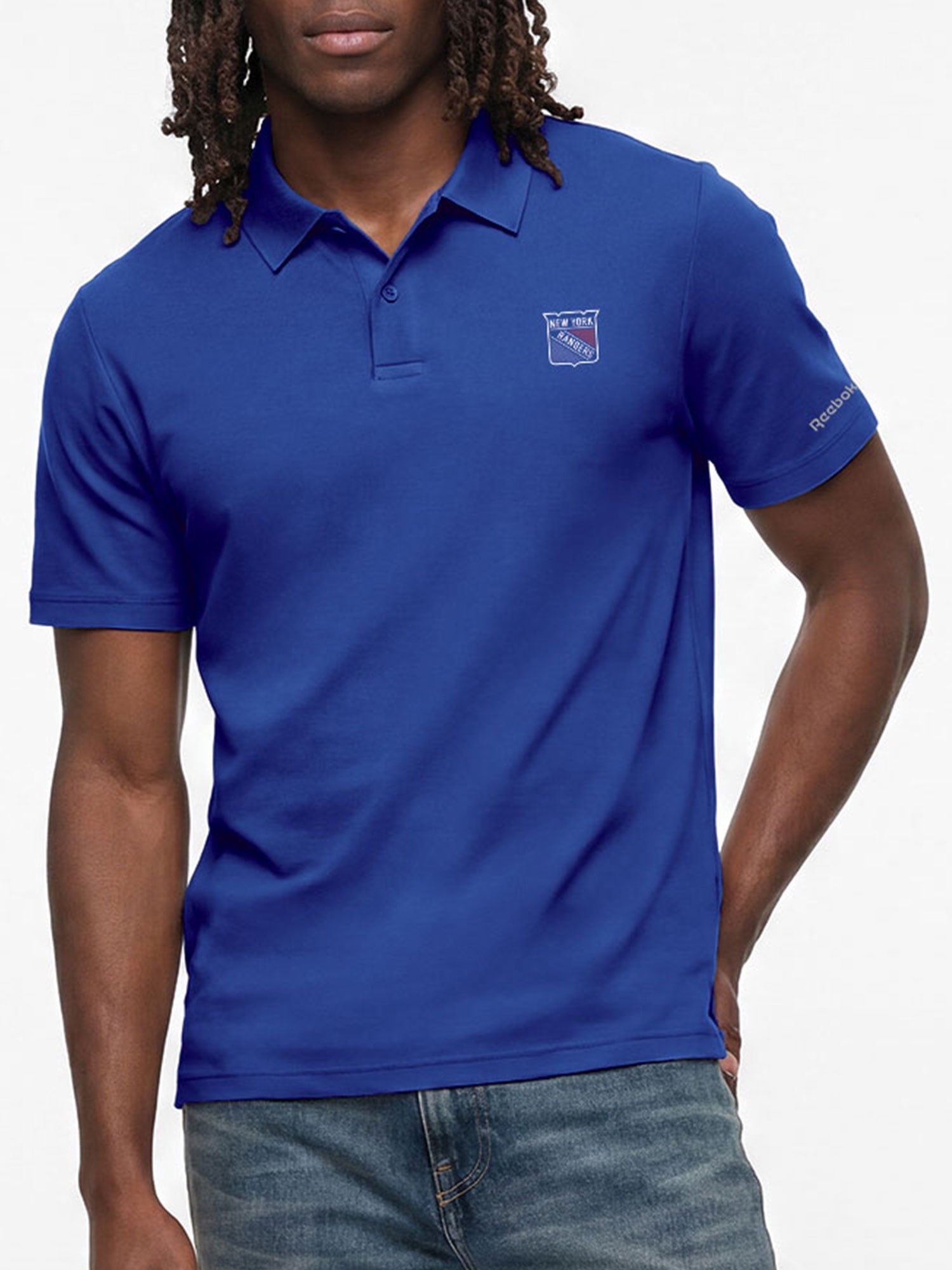 New York Rangers Reebok Mens Short Sleeve Polo Shirt