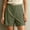 Army Green women's high waisted shorts with pockets a1, variant on Cagogo Women's High Waisted Shorts with Pockets Solid Casual Everyday Regular Fit Stretchy Summer Beach Denim Shorts, White S