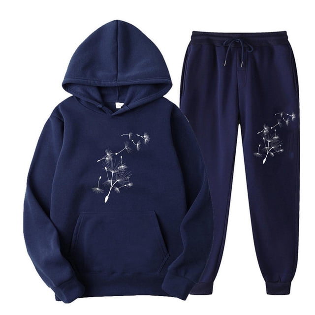 Bowake Womens Sweatsuits Fall 2 Piece Floral Printed Outfits Long Sleeve Pullover Sweatshirt and Sweatpants Tracksuits