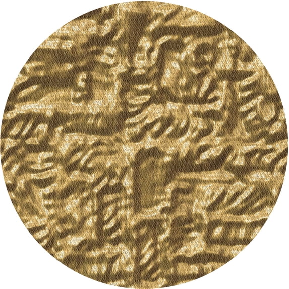 Ahgly Company Indoor Round Patterned Bee Yellow Area Rugs, 8' Round