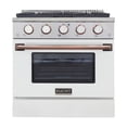 thumbnail image 2 of 30 in. 4.2 cu. ft. Dual Fuel Range Propane Gas in Rose Gold Handle & Knob Rings., 2 of 12