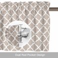 thumbnail image 6 of Beige Moroccon Kitchen Curtain Valances for Windows Farmhouse Short Curtains, Farmhouse Minimalist Abstract Geometric Rod Pocket Valance Curtain for Bedroom Cafe Living Room 54"x18", 6 of 8