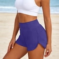 thumbnail image 4 of Women's Swim Shorts High Waisted Bathing Suit Bottoms Swimwear Boyshort Swimming Swimsuit Board Shorts Z04 Dark Purple XXXL, 4 of 7