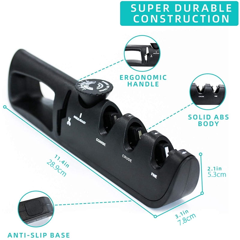 Knife Sharpener Angle Adjustable 4-level Scissors Sharpener Professional Kitchen Knife Sharpener