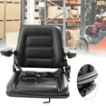 Miumaeov Universal Tractor Seat with Safety Belt & Armrest 35175°Adjustable Backrest Forklift