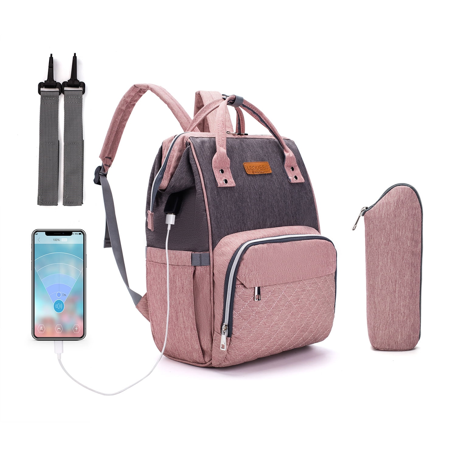 Baby Diaper Bag Backpack Tote Backpack Stroller Hanging Bag Travel
