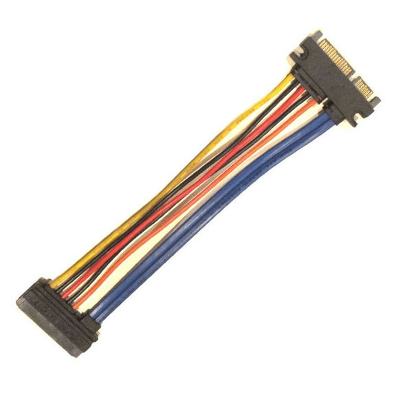 22 Pin SATA Male to Female Extension Cable - 18 AWG - 8 Inches