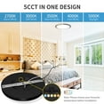 thumbnail image 3 of MW LIGHTING 2 Pack LED Flush Mount Ceiling Light, 7 Inch Round Black Flush Mount Light,14W 120V 5CCT 2700/3000/3500/4000/5000K, Dimmable Slim LED Ceiling Lights for Bedroom, Kitchen, Hallway, Laundry, 3 of 8