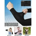 thumbnail image 6 of LAVA 5 Pairs UV Sun Protection Arm Sleeves for Women Men Cooling Compression Sleeve Arm Covers for Sports Volleyball Golf Driving Cycling Football Baseball Black, 6 of 8