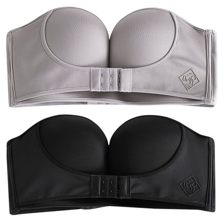 

Womens Sports Bras Underwire Push Up Bra Pack For Women Padded Contour Full Coverage Everyday Bras(85F Black Gray)