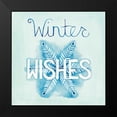 thumbnail image 2 of DeNeige, Elyse 20x20 Black Modern Framed Museum Art Print Titled - Snowflake Sayings II, 2 of 5